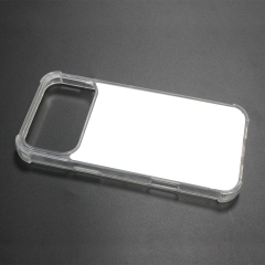 Transperant! For iPhone 17 Series Four Corner Anti-drop 2D TPU Phone Case Phone Cover With Metal Insert For Sublimation Printing