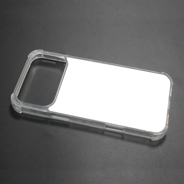 Transperant! For iPhone 17 Series Four Corner Anti-drop 2D TPU Phone Case Phone Cover With Metal Insert For Sublimation Printing