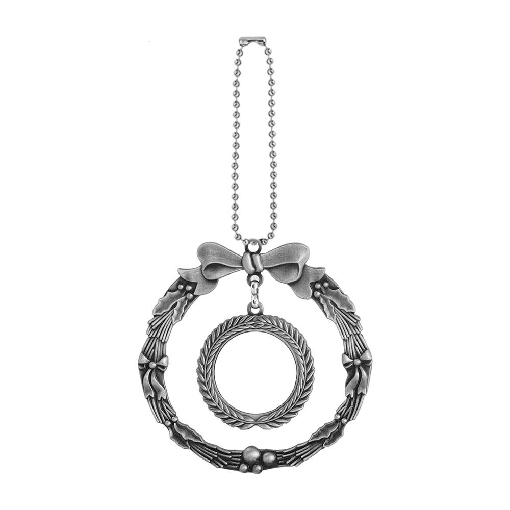 Cute Blank Sublimation Metal Car Charms - Custom Photo Decor in Wing, Birdcage & Wreath Styles (Gold/Silver) Metal Decoration