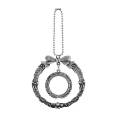 Cute Blank Sublimation Metal Car Charms - Custom Photo Decor in Wing, Birdcage & Wreath Styles (Gold/Silver) Metal Decoration