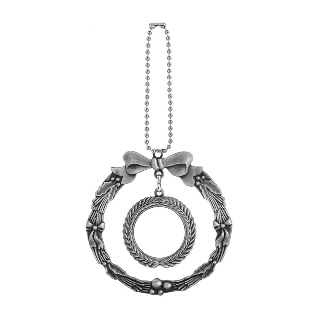 Cute Blank Sublimation Metal Car Charms - Custom Photo Decor in Wing, Birdcage & Wreath Styles (Gold/Silver) Metal Decoration