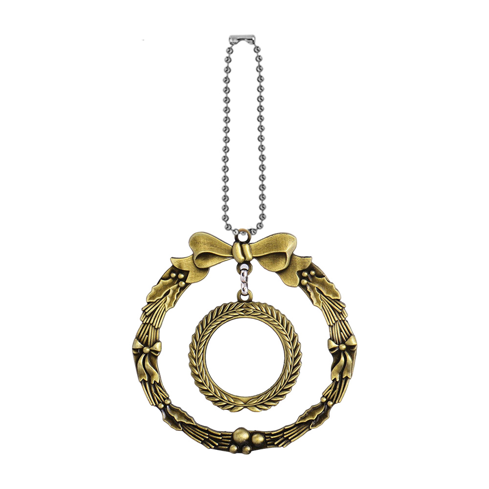 Cute Blank Sublimation Metal Car Charms - Custom Photo Decor in Wing, Birdcage & Wreath Styles (Gold/Silver) Metal Decoration