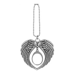 Cute Blank Sublimation Metal Car Charms - Custom Photo Decor in Wing, Birdcage & Wreath Styles (Gold/Silver) Metal Decoration