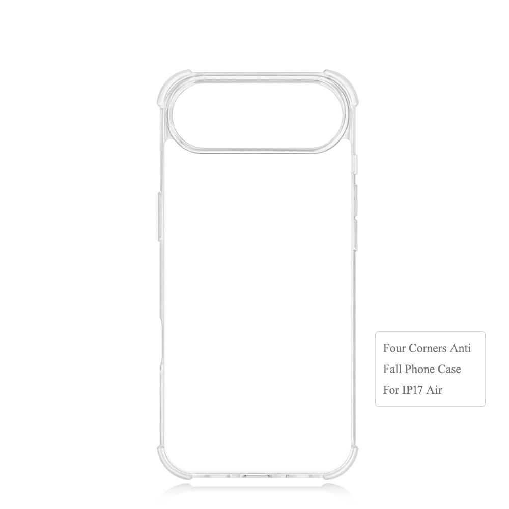 Transperant! For iPhone 17 Series Four Corner Anti-drop 2D TPU Phone Case Phone Cover With Metal Insert For Sublimation Printing