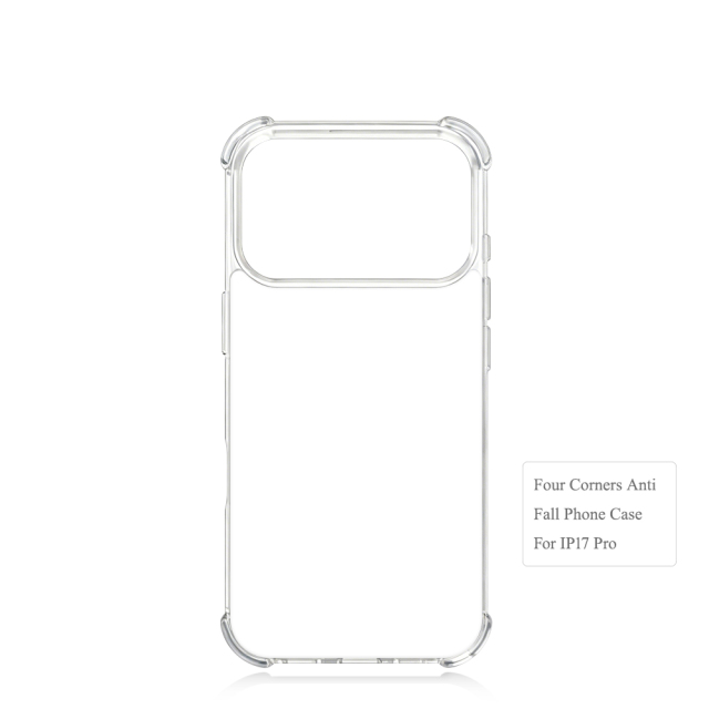Transperant! For iPhone 17 Series Four Corner Anti-drop 2D TPU Phone Case Phone Cover With Metal Insert For Sublimation Printing