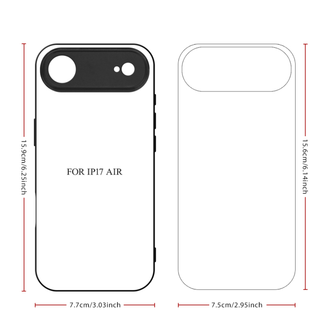 New Arrival for iPhone 17 Series Sublimation 2D TPU Phone Case Fine Hole Style DIY Shell With Aluminum Sheet for iPhone 17, 16, 15, 14, 13