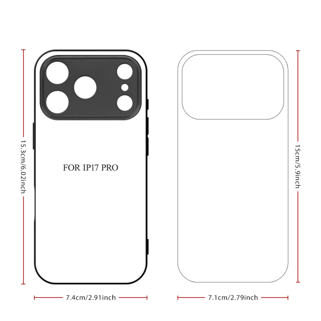 New Arrival for iPhone 17 Series Sublimation 2D TPU Phone Case Fine Hole Style DIY Shell With Aluminum Sheet for iPhone 17, 16, 15, 14, 13