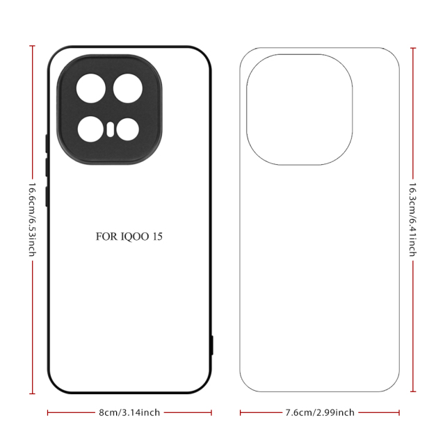 For Vivo IQOO Neo 11, Neo 10 Pro Plus, IQOO NEO 10 Sublimation Blank Rubber 2D TPU Phone Case Customize Phone Cover Phone Cover