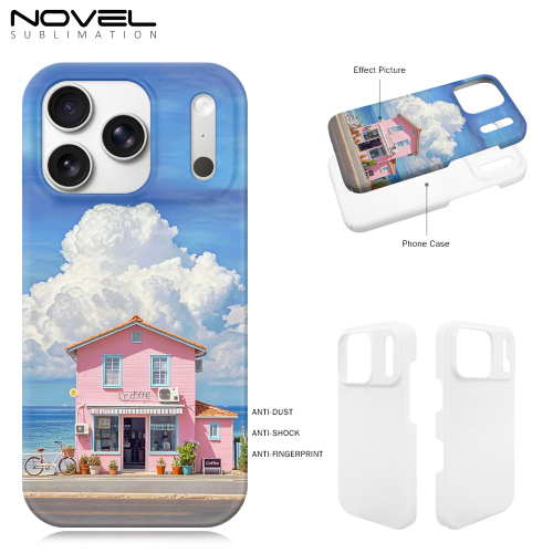 New Arrival Sublimation 3D Film Hard Plastic Phone Case for iPhone 17,16,15 Series Half-Coverage Mobile Phone Cover