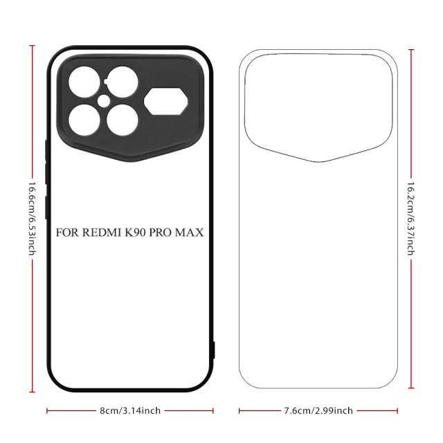 For Xiaomi 17 Pro Max DIY Printable Sublimation Phone Case 2D TPU Phone Shell With Aluminum Sheet for Xiaomi MI Series