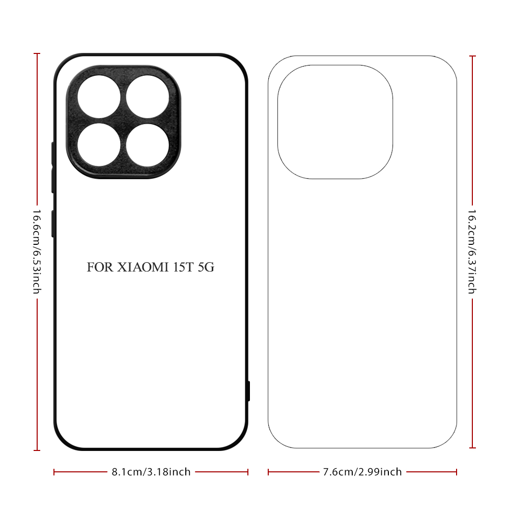 For Xiaomi 17 Pro Max DIY Printable Sublimation Phone Case Smooth Side 2D TPU Phone Shell With Aluminum Sheet for Xiaomi MI Series