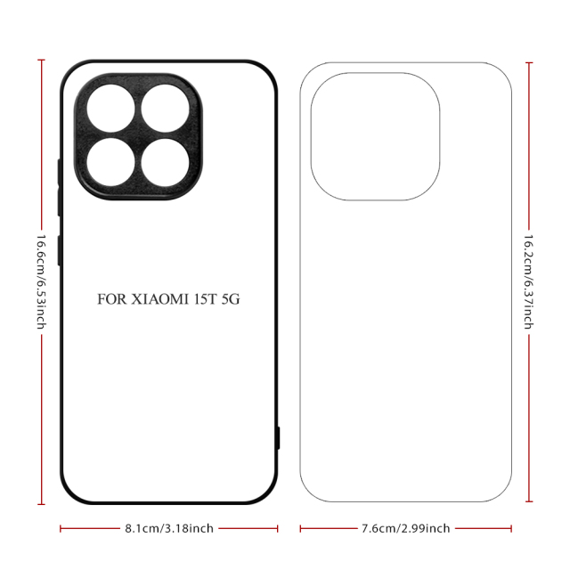 For Xiaomi 17 Pro Max DIY Printable Sublimation Phone Case 2D TPU Phone Shell With Aluminum Sheet for Xiaomi MI Series