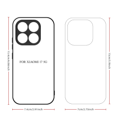 For Xiaomi 17 Pro Max DIY Printable Sublimation Phone Case 2D TPU Phone Shell With Aluminum Sheet for Xiaomi MI Series