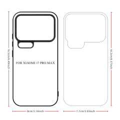 For Xiaomi 17 Pro Max DIY Printable Sublimation Phone Case Smooth Side 2D TPU Phone Shell With Aluminum Sheet for Xiaomi MI Series