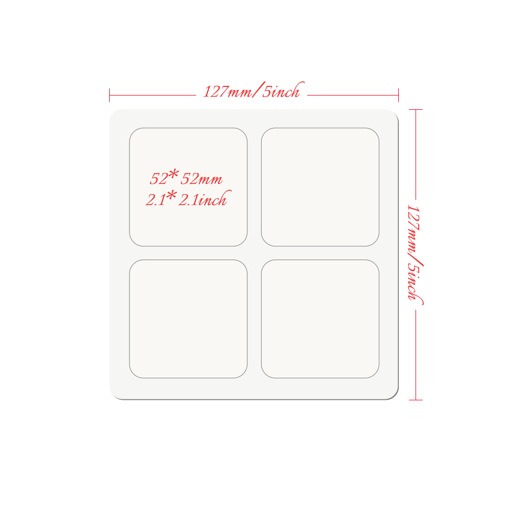 Creative Blank Sublimation MDF Puzzle Photo Frame - Desktop Stand & Magnetic Refrigerator Magnets (4-Piece Set)