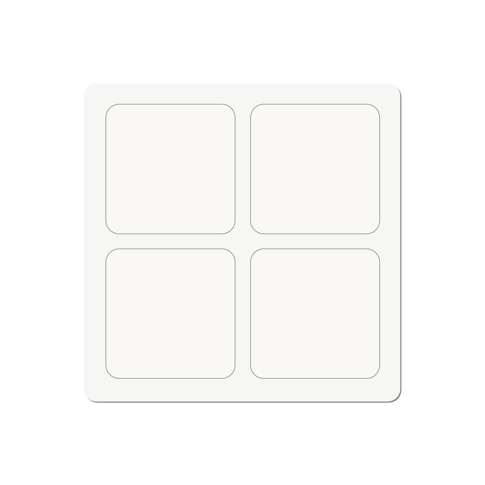 Creative Blank Sublimation MDF Puzzle Photo Frame - Desktop Stand & Magnetic Refrigerator Magnets (4-Piece Set)