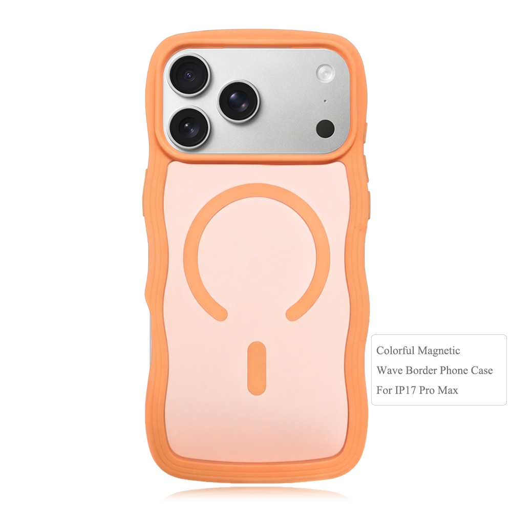 MagSafe-Compatible Skin-Feel Matte Wave Case for iPhone 17 Series - 6 Trendy Colors (Girly Pink/Orange & More)