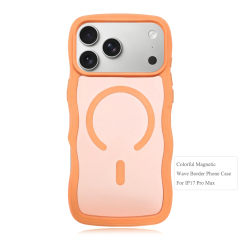 MagSafe-Compatible Skin-Feel Matte Wave Case for iPhone 17 Series - 6 Trendy Colors (Girly Pink/Orange & More)