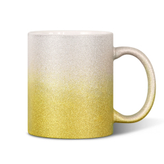 Glamorous 11oz Gradient Glitter Sublimation Mug - Customizable Sparkly Design (6 Color Combos)