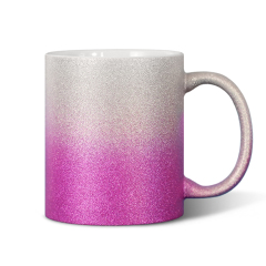 Glamorous 11oz Gradient Glitter Sublimation Mug - Customizable Sparkly Design (6 Color Combos)