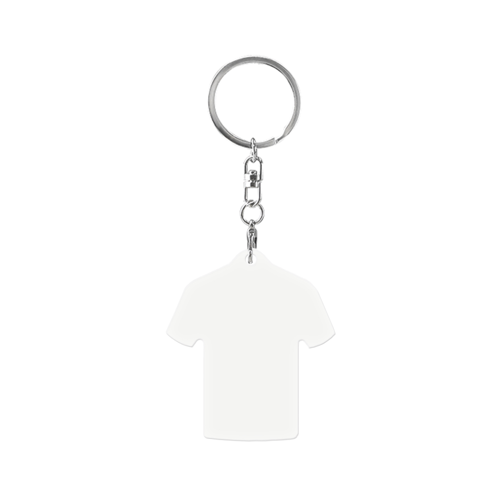 Dual-Sided Sublimation Blank Aluminum Keychains DIY Keyring - Customizable Shirt & Shield Shapes (Double-Sided Printable)