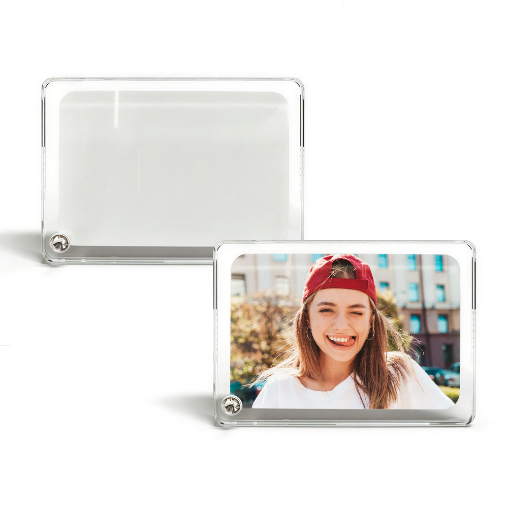 Versatile Blank Sublimation Crystal Photo Frame - Desktop Decor (Dual Horizontal/Vertical Display)- DIY Glass Picture Frame
