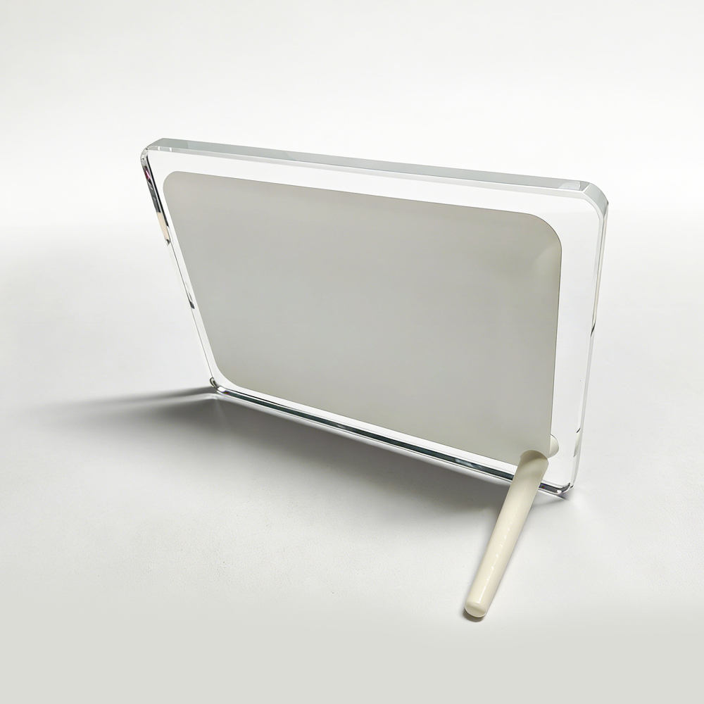 Versatile Blank Sublimation Crystal Photo Frame - Desktop Decor (Dual Horizontal/Vertical Display)- DIY Glass Picture Frame