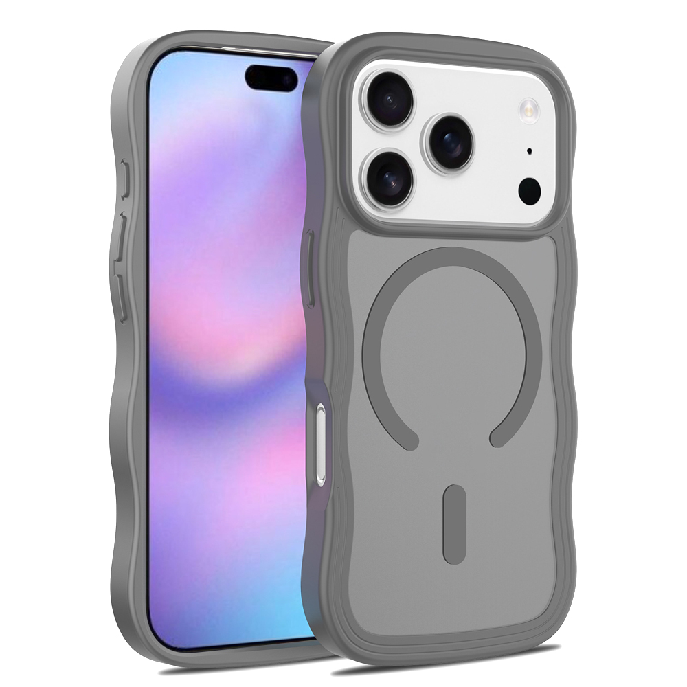 MagSafe-Compatible Skin-Feel Matte Wave Case for iPhone 17 Series - 6 Trendy Colors (Girly Pink/Orange & More)