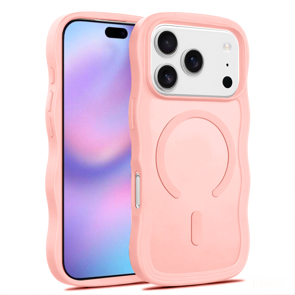 MagSafe-Compatible Skin-Feel Matte Wave Case for iPhone 17 Series - 6 Trendy Colors (Girly Pink/Orange & More)