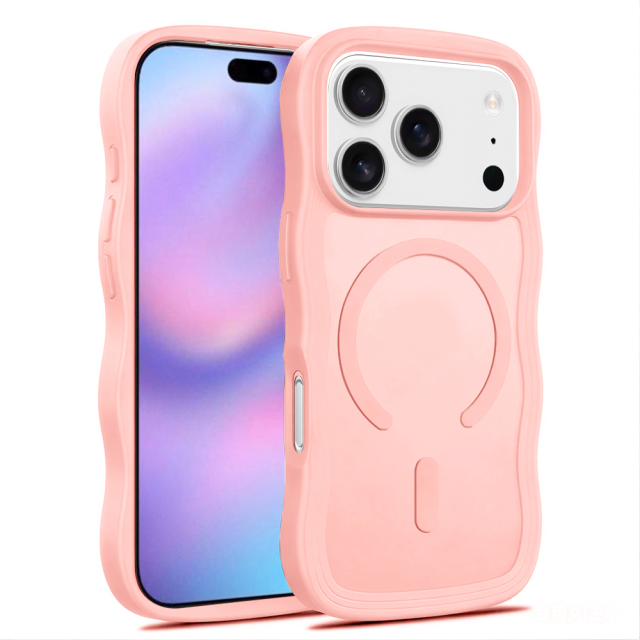 MagSafe-Compatible Skin-Feel Matte Wave Case for iPhone 17 Series - 6 Trendy Colors (Girly Pink/Orange & More)