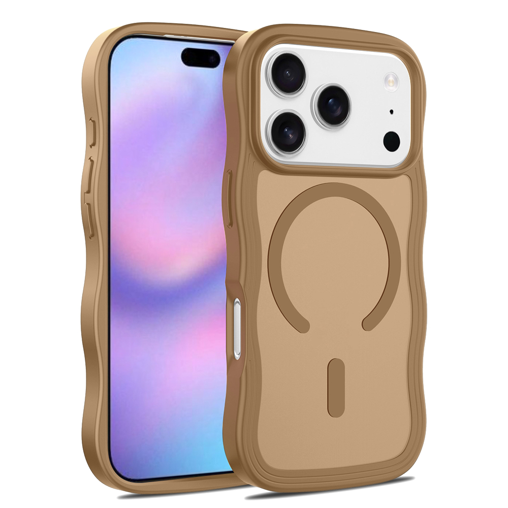 MagSafe-Compatible Skin-Feel Matte Wave Case for iPhone 17 Series - 6 Trendy Colors (Girly Pink/Orange & More)