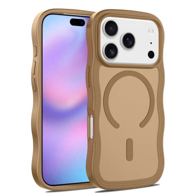 MagSafe-Compatible Skin-Feel Matte Wave Case for iPhone 17 Series - 6 Trendy Colors (Girly Pink/Orange & More)