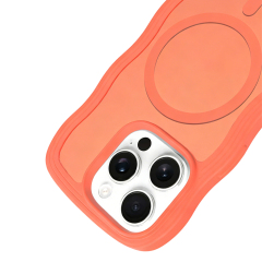 MagSafe-Compatible Skin-Feel Matte Wave Case for iPhone 17 Series - 6 Trendy Colors (Girly Pink/Orange & More)