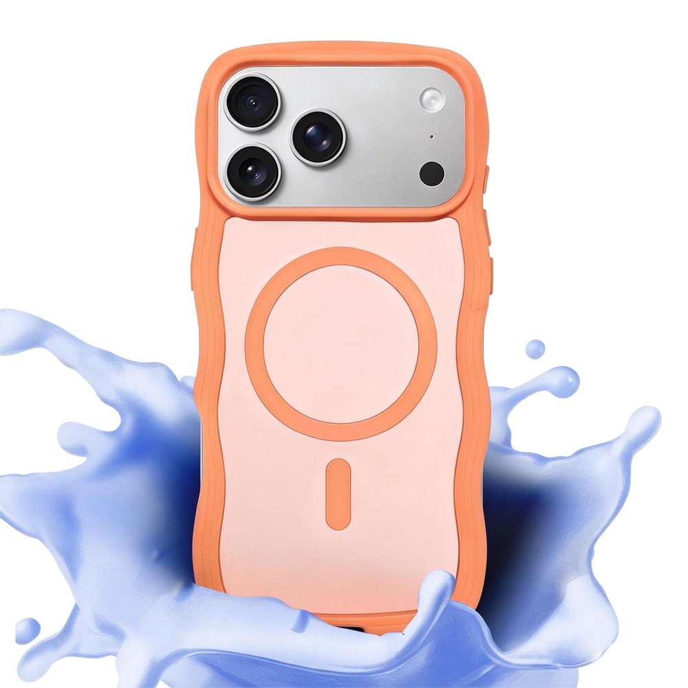 MagSafe-Compatible Skin-Feel Matte Wave Case for iPhone 17 Series - 6 Trendy Colors (Girly Pink/Orange & More)