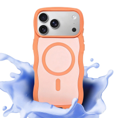 MagSafe-Compatible Skin-Feel Matte Wave Case for iPhone 17 Series - 6 Trendy Colors (Girly Pink/Orange & More)