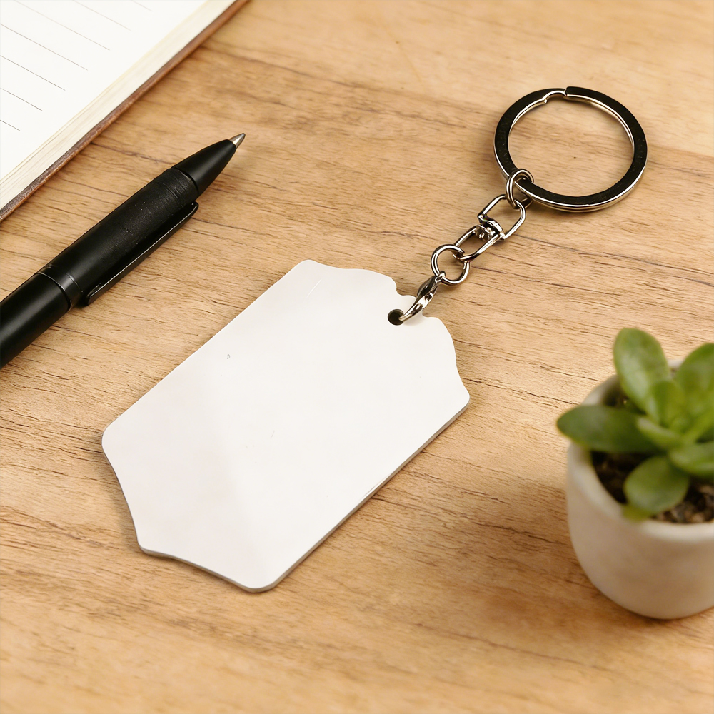 Dual-Sided Sublimation Blank Aluminum Keychains DIY Keyring - Customizable Shirt & Shield Shapes (Double-Sided Printable)