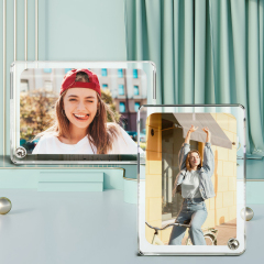 Versatile Blank Sublimation Crystal Photo Frame - Desktop Decor (Dual Horizontal/Vertical Display)