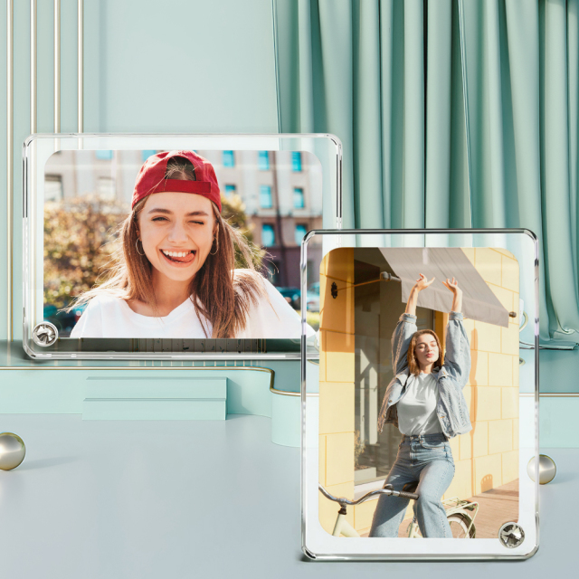 Versatile Blank Sublimation Crystal Photo Frame - Desktop Decor (Dual Horizontal/Vertical Display)