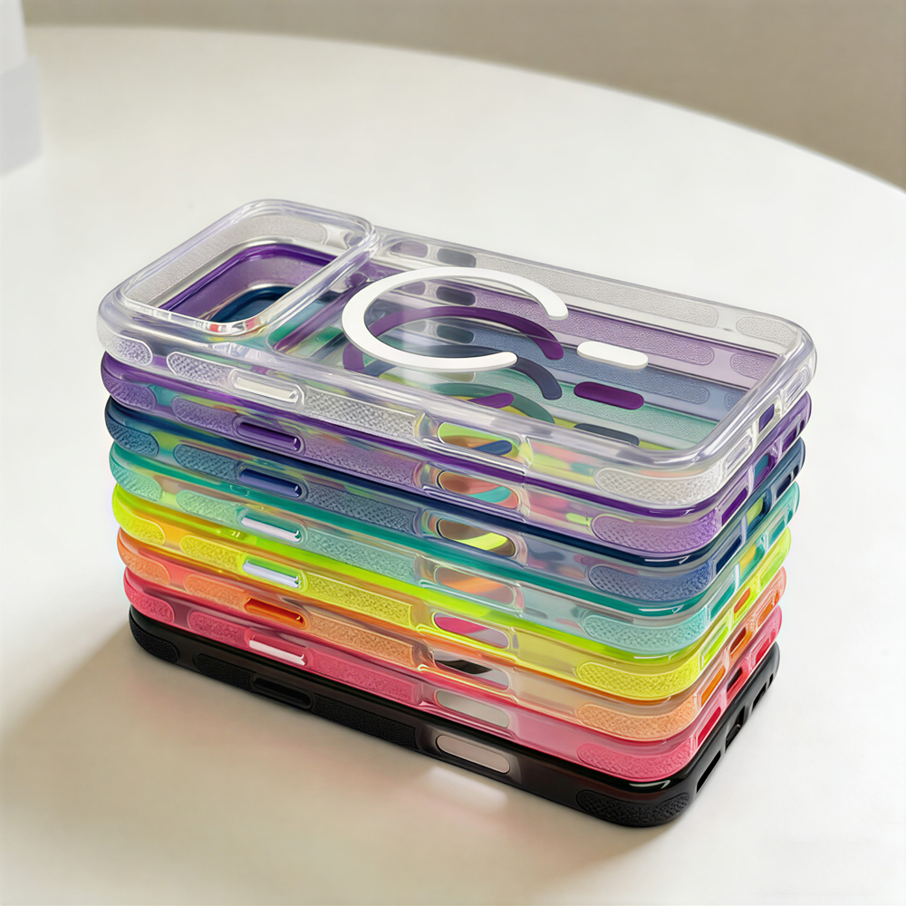 Skin-Feel Magnetic Phone Case (Acrylic + TPU) - Premium Protective Cover with 8 Vibrant Color Options