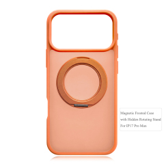MagSafe Matte Clear Phone Case with Rotatable Hidden Stand - 8 Stylish Color Options