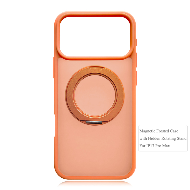 MagSafe Matte Clear Phone Case with Rotatable Hidden Stand - 8 Stylish Color Options