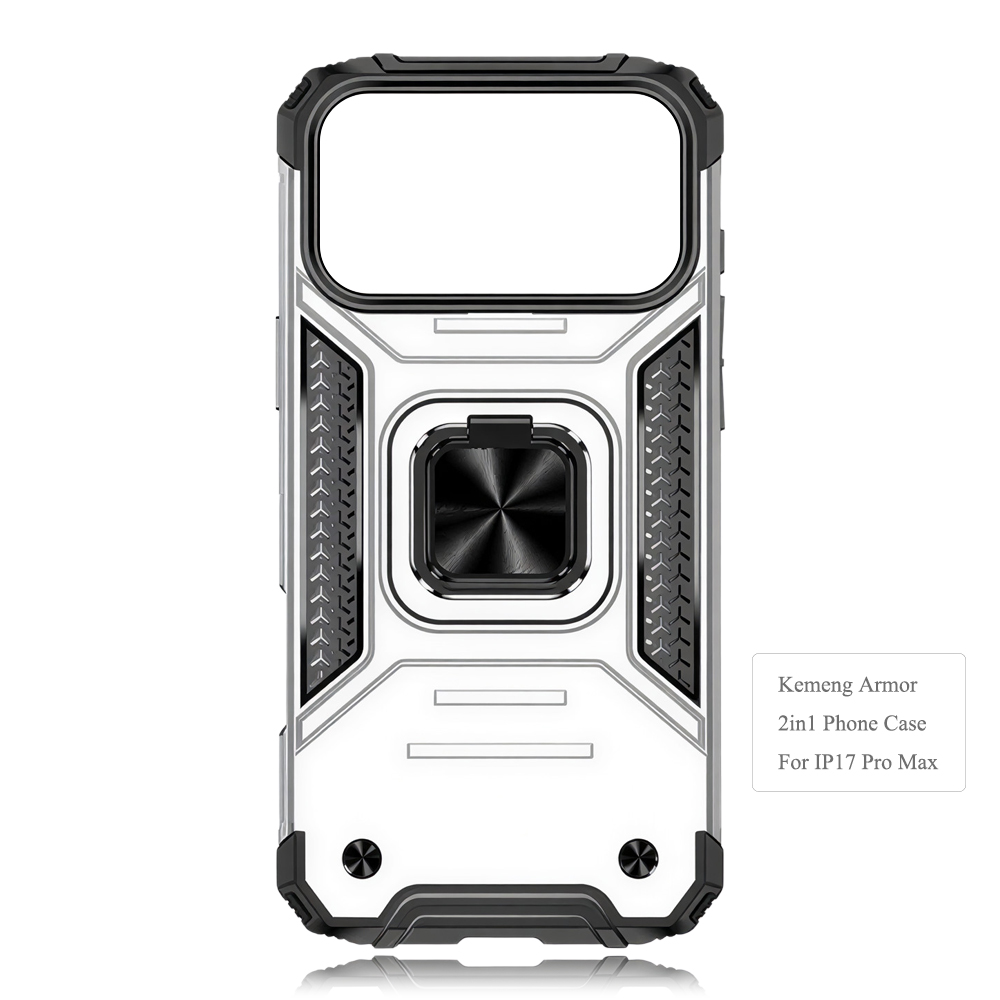 Heavy-Duty 2in1 Armor Phone Case with Metal Base 360° Rotating Ring Stand - Shockproof Protective Cover (8 Color Options)