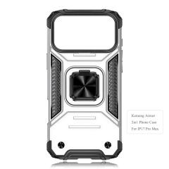 Heavy-Duty 2in1 Armor Phone Case with Metal Base 360° Rotating Ring Stand - Shockproof Protective Cover (8 Color Options)