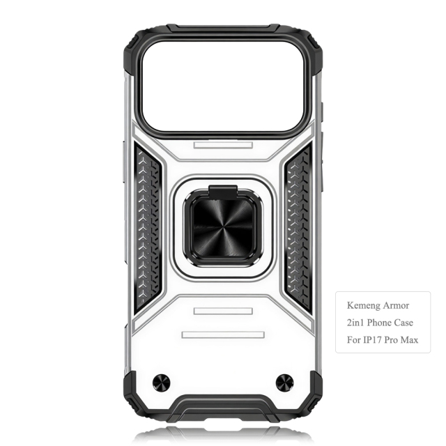 Heavy-Duty 2in1 Armor Phone Case with Metal Base 360° Rotating Ring Stand - Shockproof Protective Cover (8 Color Options)
