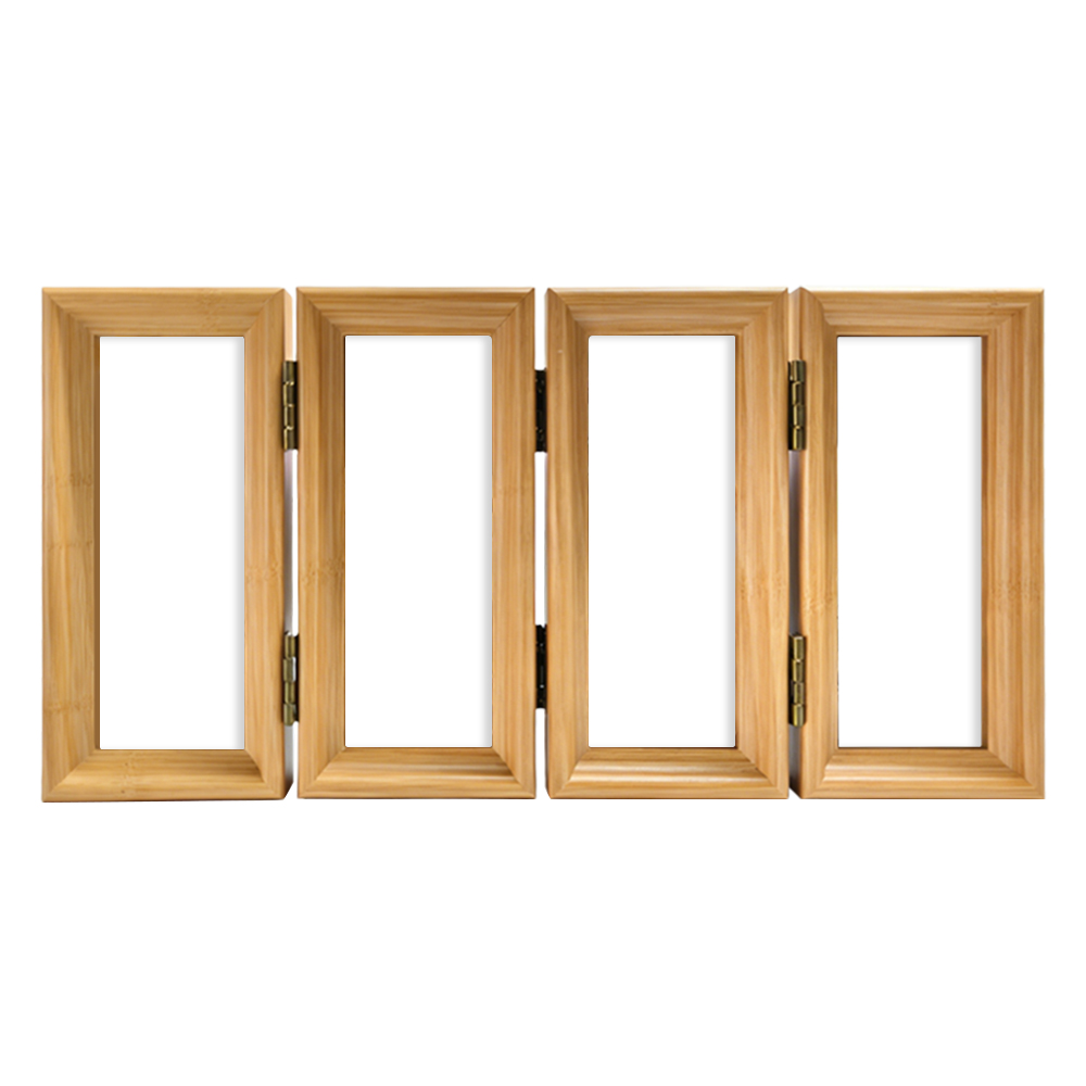 Bamboo Wood 4-Panel Folding Screen Frame Stand -Sublimation Photo Frame - Single-Sided Printable