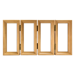 Bamboo Wood 4-Panel Folding Screen Frame Stand -Sublimation Photo Frame - Single-Sided Printable