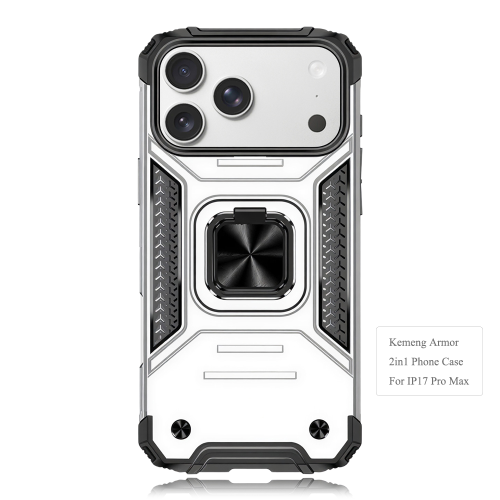 Heavy-Duty 2in1 Armor Phone Case with Metal Base 360° Rotating Ring Stand - Shockproof Protective Cover (8 Color Options)