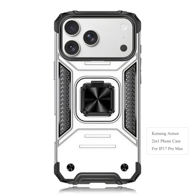 Heavy-Duty 2in1 Armor Phone Case with Metal Base 360° Rotating Ring Stand - Shockproof Protective Cover (8 Color Options)
