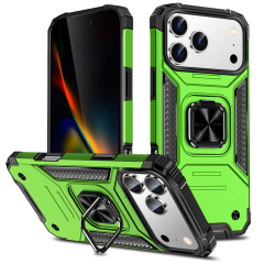 Heavy-Duty 2in1 Armor Phone Case with Metal Base 360° Rotating Ring Stand - Shockproof Protective Cover (8 Color Options)