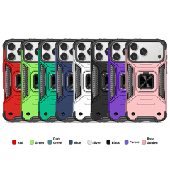 Heavy-Duty 2in1 Armor Phone Case with Metal Base 360° Rotating Ring Stand - Shockproof Protective Cover (8 Color Options)